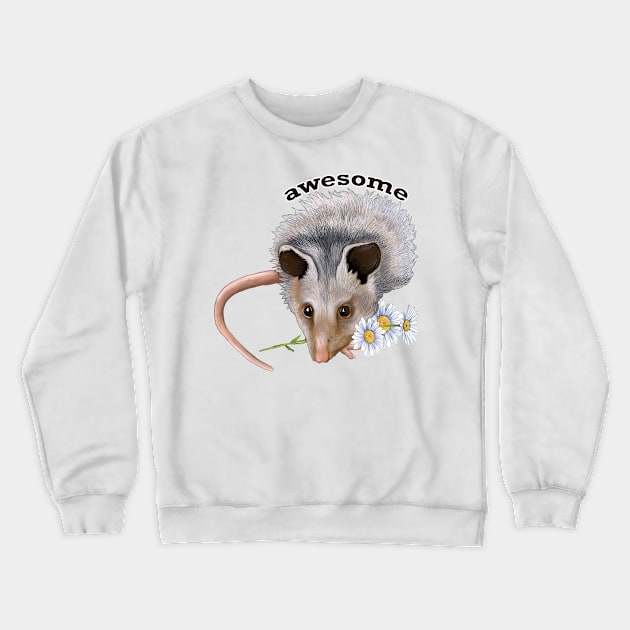 Awesome Possum Crewneck Sweatshirt by Julie Townsend Studio